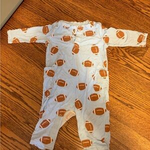 Football Print Angel Dear One Piece Romper